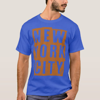 ニューヨークシティヴィンテージダーク金ゴールド文字 Tシャツ