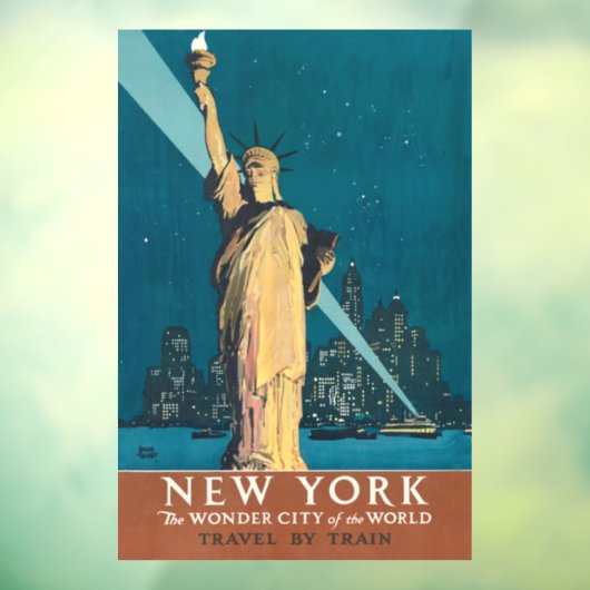 ニューヨークシティヴィンテージトラベルリバティスカイライン ウィンドウサイン (シート3)