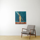 ニューヨークシティヴィンテージトラベルリバティスカイライン タペストリー (インサイチュ)