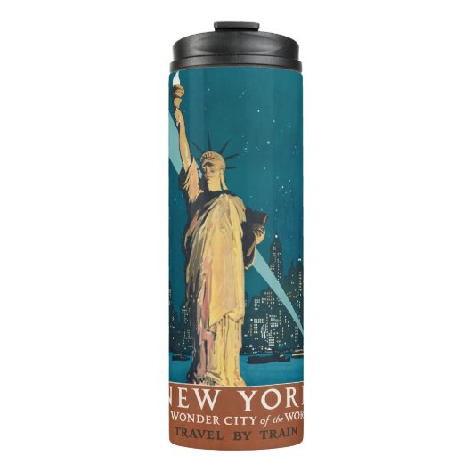 ニューヨークシティヴィンテージトラベルリバティスカイライン タンブラー (正面)