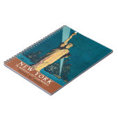 ニューヨークシティヴィンテージトラベルリバティスカイライン ノートブック (左側)