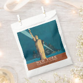 ニューヨークシティヴィンテージトラベルリバティスカイライン フェイバーバッグ (クリップ留めされた状態)