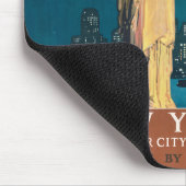 ニューヨークシティヴィンテージトラベルリバティスカイライン マウスパッド (コーナー)