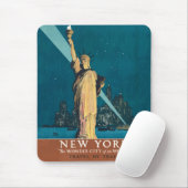 ニューヨークシティヴィンテージトラベルリバティスカイライン マウスパッド (マウス)