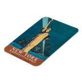 ニューヨークシティヴィンテージトラベルリバティスカイライン マグネット (左側)