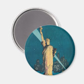 ニューヨークシティヴィンテージトラベルリバティスカイライン マグネット (正面/裏面)