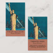 ニューヨークシティヴィンテージトラベルリバティスカイライン 名刺 (正面/裏面)