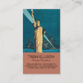 ニューヨークシティヴィンテージトラベルリバティスカイライン 名刺 (裏面)