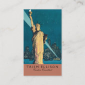 ニューヨークシティヴィンテージトラベルリバティスカイライン 名刺 (正面)