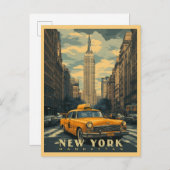 ニューヨークシティヴィンテージトラベル ポストカード (正面/裏面)
