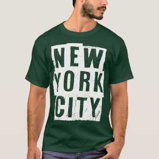 ニューヨークシティヴィンテージホワイト文字 Tシャツ