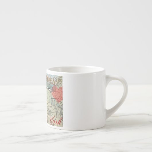 ニューヨークシティヴィンテージリバティスカイラインシンボルアート エスプレッソカップ (右)