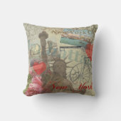 ニューヨークシティヴィンテージリバティスカイラインシンボルアート クッション (正面)