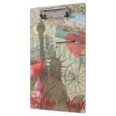 ニューヨークシティヴィンテージリバティスカイラインシンボルアート クリップボード (左)