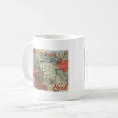 ニューヨークシティヴィンテージリバティスカイラインシンボルアート コーヒーマグカップ (正面左)