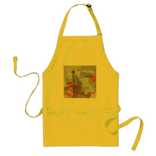 ニューヨークシティヴィンテージリバティスカイラインシンボルアート スタンダードエプロン (正面)