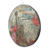 ニューヨークシティヴィンテージリバティスカイラインシンボルアート ダーツボード (正面右)