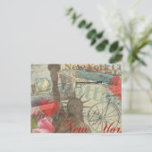 ニューヨークシティヴィンテージリバティスカイラインシンボルアート ポストカード (スタンド正面)