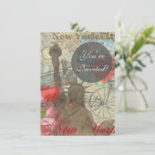 ニューヨークシティヴィンテージリバティスカイラインシンボルアート 招待状 (スタンド正面)