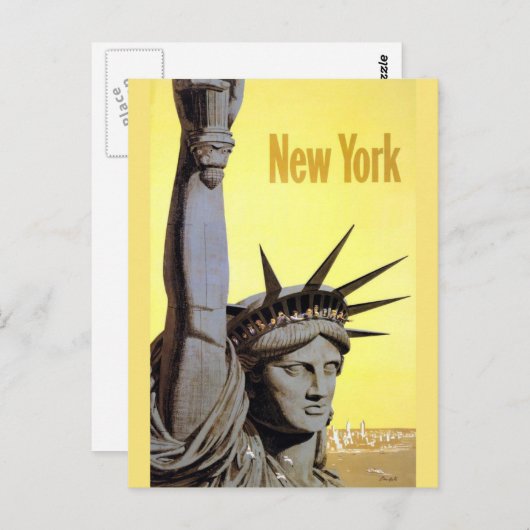 ニューヨークシティヴィンテージ旅行はがき ポストカード (正面/裏面)