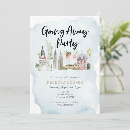 ニューヨークシティー お別れパーティー招待状 招待状 (スタンド正面)