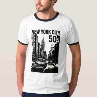 ニューヨークシティー – 50年代レトロアートTシャツ | ビンテージ... Tシャツ