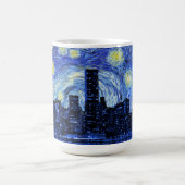 ニューヨークシティ上の星明かりの夜 コーヒーマグカップ (中央)