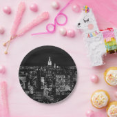 ニューヨークシティ夜スカイライン ペーパープレート (パーティー)