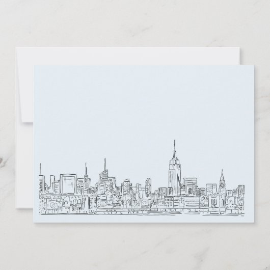 ニューヨークシティ婚約パーティ招待状 招待状 (裏面)