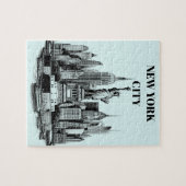 ニューヨークシティ建物建築アート ジグソーパズル (横)