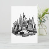 ニューヨークシティ建物建築アート 招待状 (スタンド正面)