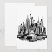 ニューヨークシティ建物建築アート 招待状 (正面/裏面)
