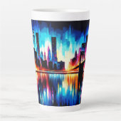ニューヨークシティ抽象芸術1103 カフェラテマグ (正面)