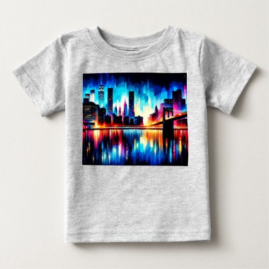 ニューヨークシティ抽象芸術1103 ベビーTシャツ (正面)