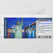 ニューヨークシティ旅行サプライズ搭乗券カード 招待状 (正面)