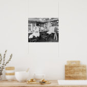 ニューヨークシティ理容師ショップ1895.ヴィンテージ写真 ポスター (キッチン)