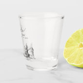 ニューヨークシティ結婚式の引き出物パーソナライズされた応援 ショットグラス (右)