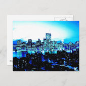 ニューヨークシティ超高層ビルズアットナイト ポストカード (正面/裏面)