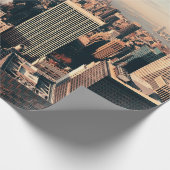 ニューヨークシティ超高層ビルズルーフテラスアーバンビュー ラッピングペーパー (角)