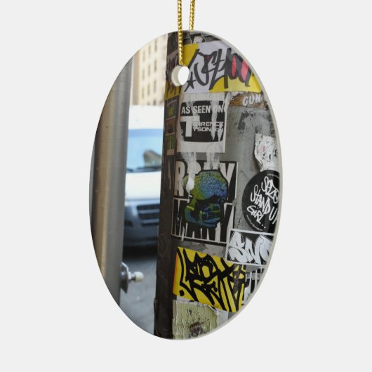 ニューヨークシティ通りアートアーバンフォトグラフィーNYC セラミックオーナメント (左)