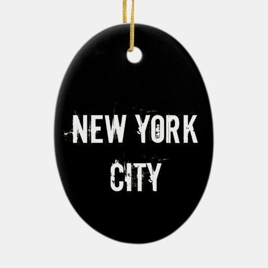 ニューヨークシティ通りアートアーバンフォトグラフィーNYC セラミックオーナメント (裏面)