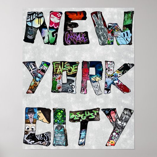 ニューヨークシティ通りアート ポスター (正面)