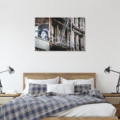 ニューヨークシティ通りグラフィティ写真 キャンバスプリント (インサイチュ (寝室))