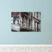 ニューヨークシティ通りグラフィティ写真 キャンバスプリント (インサイチュ (ウッドフロア))