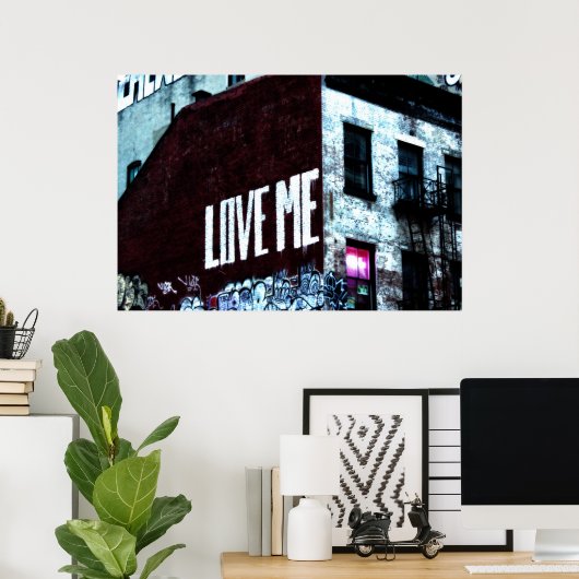 ニューヨークシティ通りグラフィティ写真 ポスター (ホームオフィス)