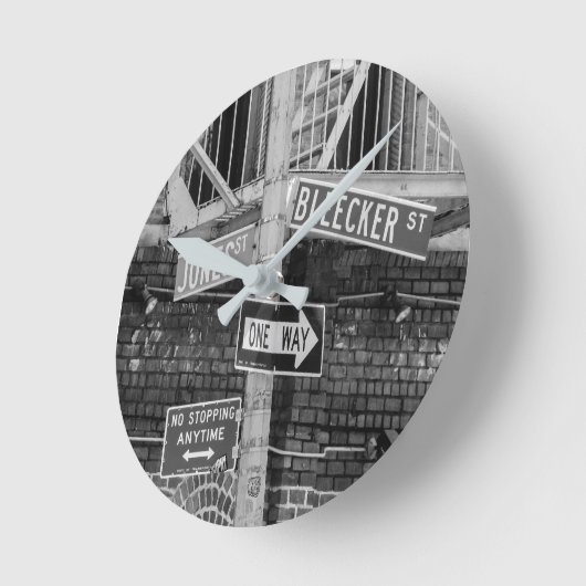 ニューヨークシティ通りシンボルや象徴クロック ラウンド壁時計 (傾斜)