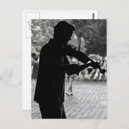 ニューヨークシティ通りミュージシャン ポストカード (正面/裏面)