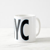 ニューヨークシティ1625バーコードデザイン コーヒーマグカップ (正面右)