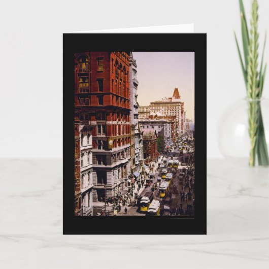 ニューヨークシティ1900年のブロードウェイを調べること カード (正面)