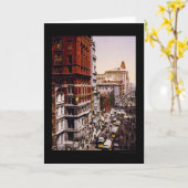 ニューヨークシティ1900年のブロードウェイを調べること カード (黄色い花)